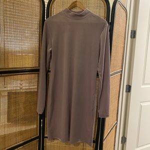 H&M Lilac Velvet Mock Turtleneck Dress